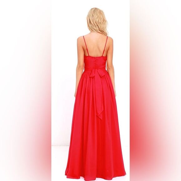 Lulus Evening Red Maxi - Picture 2 of 9